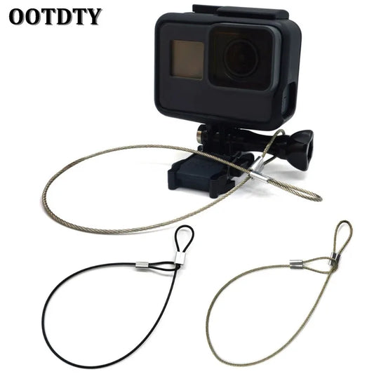Stainless Steel Safety Tether Wire – 30cm Coated Lanyard for Action Cameras & Outdoor Gear