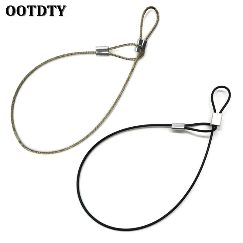 Stainless Steel Safety Tether Wire – 30cm Coated Lanyard for Action Cameras & Outdoor Gear