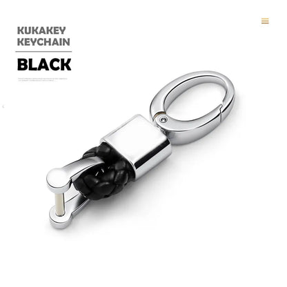 Fashion Retro Leather and Zinc Alloy Keychain – Handwoven Charm for Women