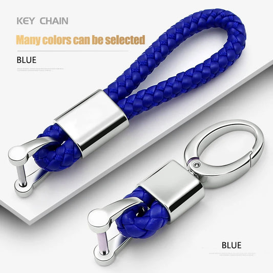 Fashion Retro Leather and Zinc Alloy Keychain – Handwoven Charm for Women