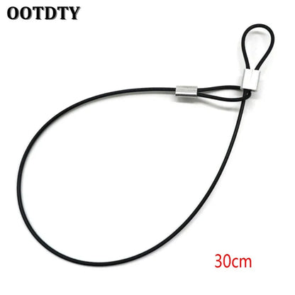 Stainless Steel Safety Tether Wire – 30cm Coated Lanyard for Action Cameras & Outdoor Gear