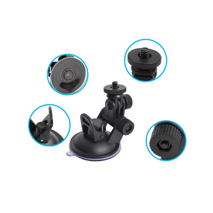 Universal Car Suction Cup Mount Tripod Holder for Dash Cameras and Action Cameras