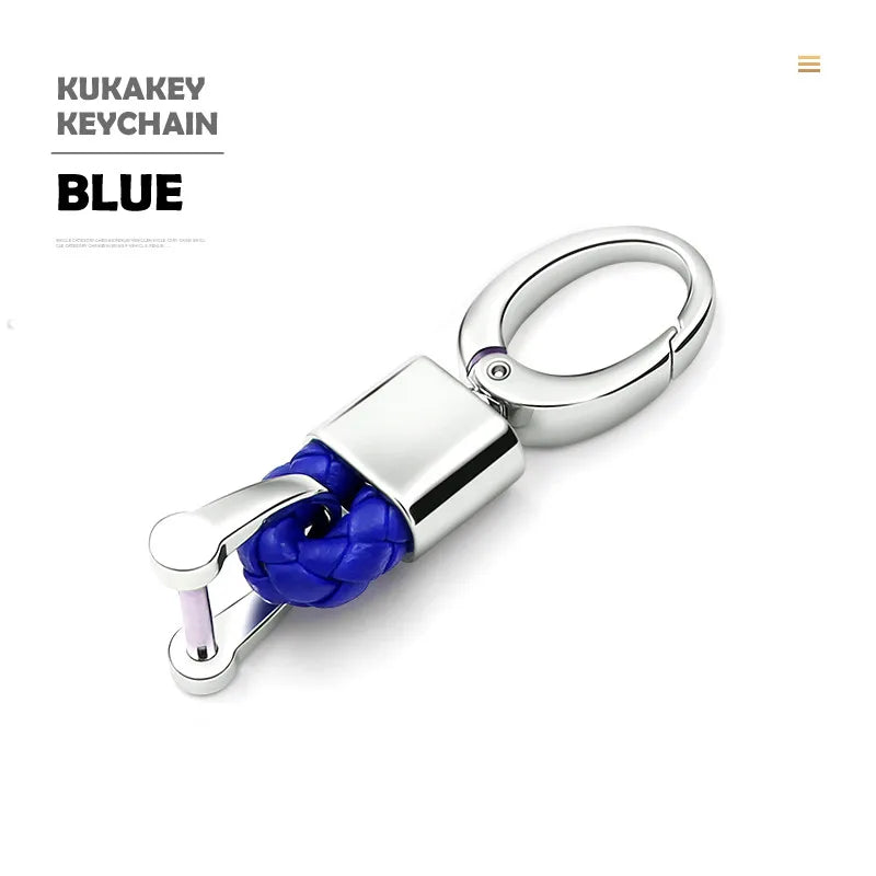 Fashion Retro Leather and Zinc Alloy Keychain – Handwoven Charm for Women