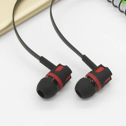3.5mm Wired In-Ear Headphones with Microphone – Stereo Sound, Flat Tangle-Free Cable, Noise Isolation
