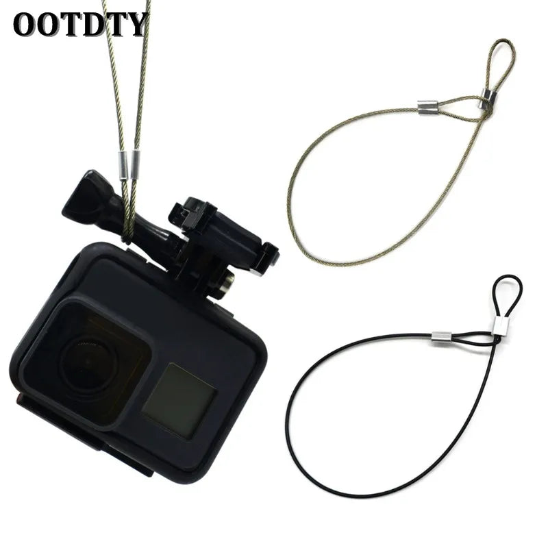 Stainless Steel Safety Tether Wire – 30cm Coated Lanyard for Action Cameras & Outdoor Gear