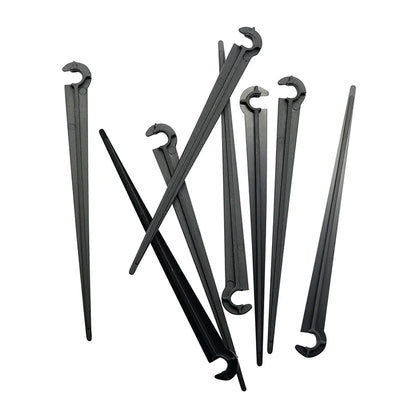 50-Pack 1/4 Inch Hose Brackets – Quick Connect Clips for 4/7mm Drip Irrigation Tubing