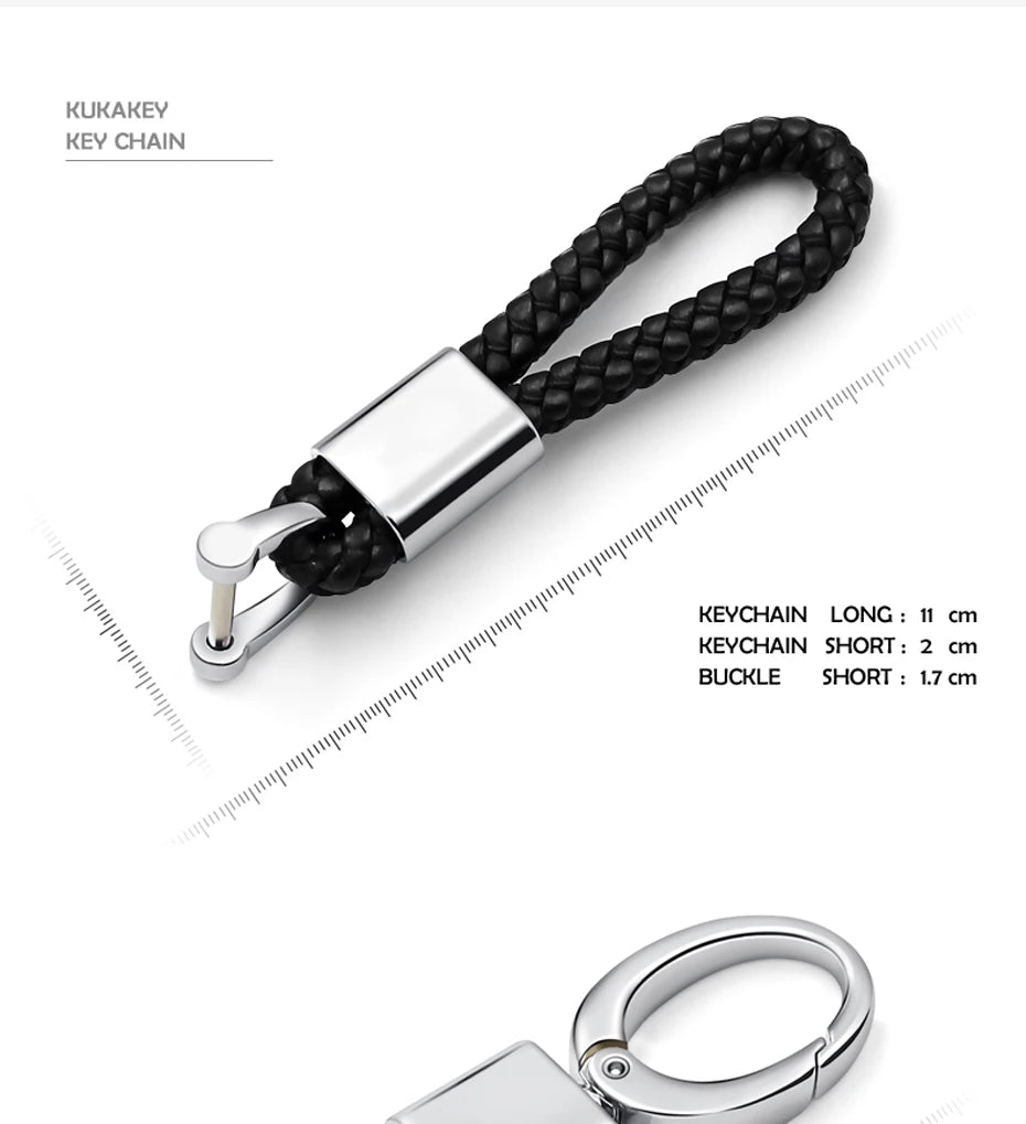 Fashion Retro Leather and Zinc Alloy Keychain – Handwoven Charm for Women