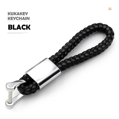 Fashion Retro Leather and Zinc Alloy Keychain – Handwoven Charm for Women