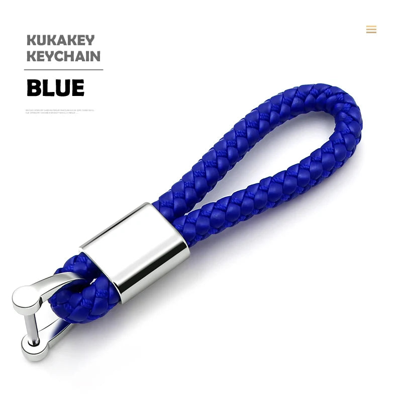 Fashion Retro Leather and Zinc Alloy Keychain – Handwoven Charm for Women