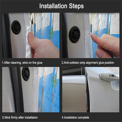 Universal Anti-Scratch Car Door Edge and Bumper Protector Set – Black or Transparent