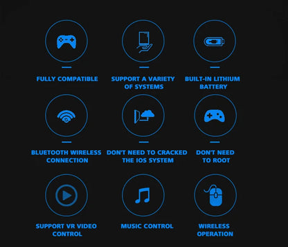 Virtual Reality Headset with Wireless Bluetooth Controller – 3D VR Glasses for Smartphones (4.7–6.1")