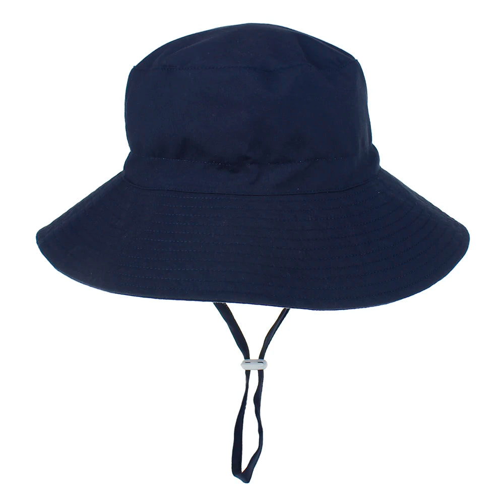 Kids Sun Hat – Adjustable Chin Strap Bucket Hat with UPF50+ UV Protection – For Ages 0-8