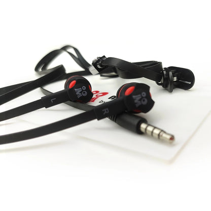 3.5mm Wired In-Ear Headphones with Microphone – Stereo Sound, Flat Tangle-Free Cable, Noise Isolation
