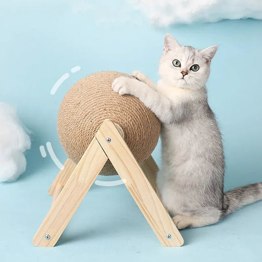 Cat Scratching Ball Toy - Sisal Rope Board