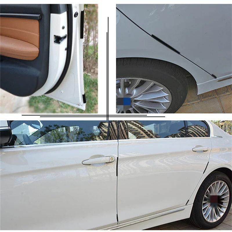 Universal Anti-Scratch Car Door Edge and Bumper Protector Set – Black or Transparent