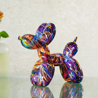 Graffiti Balloon Dog Figurines - Home Decor