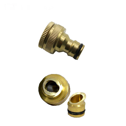 Brass Nipple Quick Connector – 1/2" to 3/4" Threaded Tap Adapter for Garden Hose & Washing Equipment