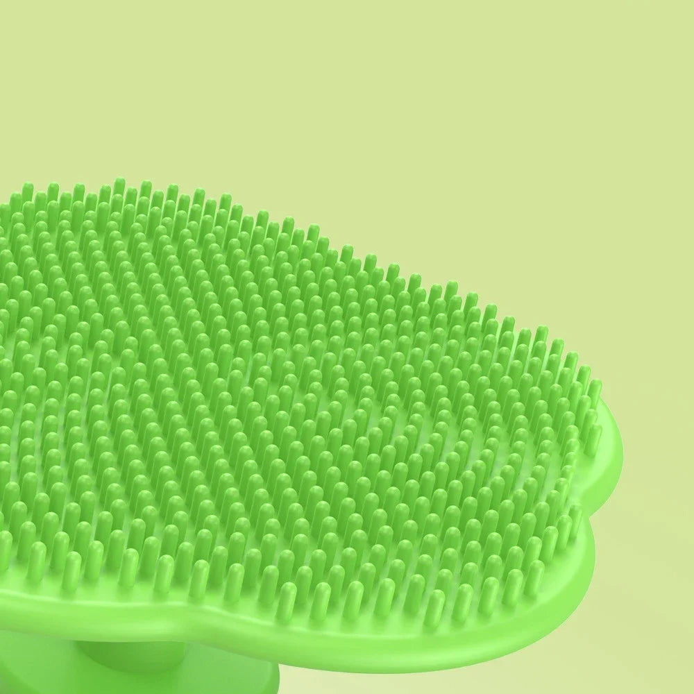 Silicone Baby Bath and Shampoo Brush – Floral Design, Safe for 1-3 Years
