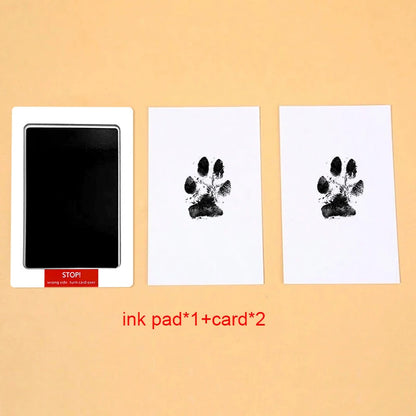 Clean-Touch Pet Paw Print Kit – Ink Pad with 2 Impression Papers for Dogs and Cats