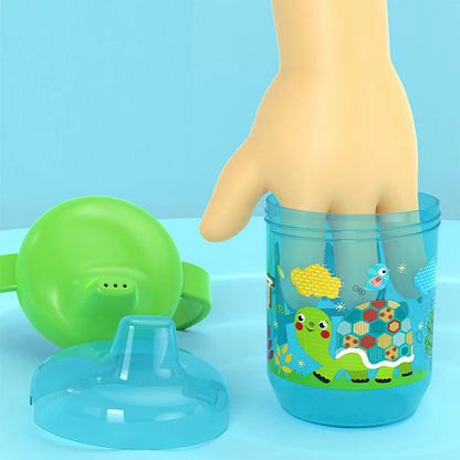 260ml Cartoon Baby Drinking Cup with Handle – Durable PP Plastic, Suitable for Ages 7 Months to 12 Years