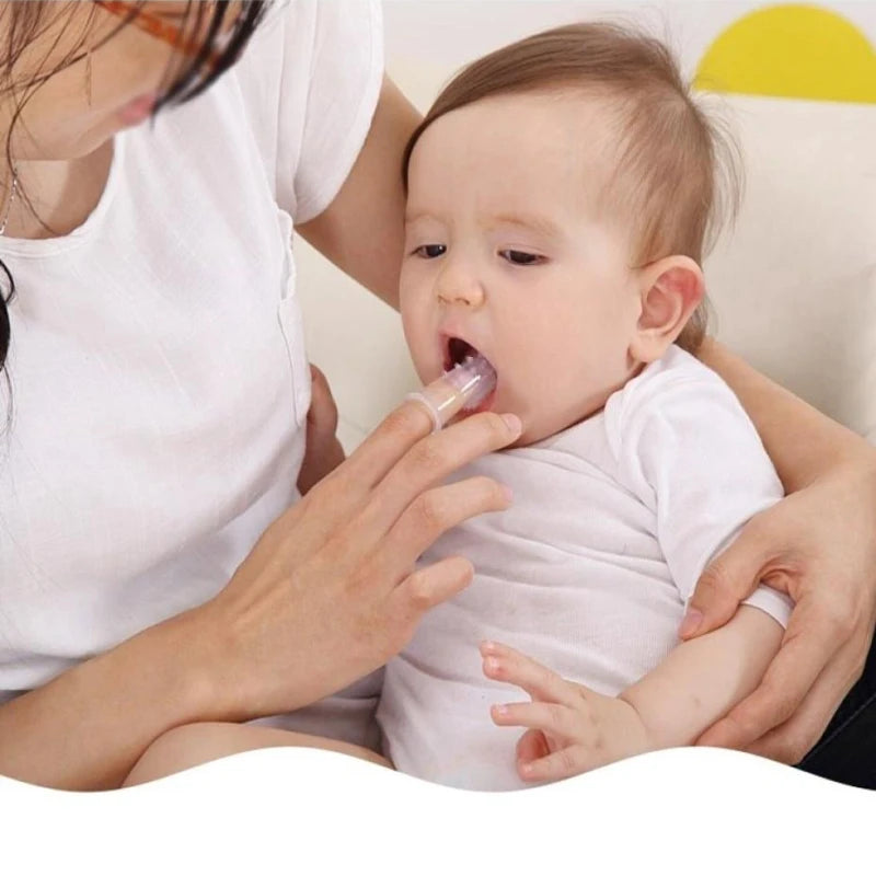 Baby Silicone Toothbrush – Protective Soft Toothbrush for Ages 0-6 Years, BPA and Latex Free