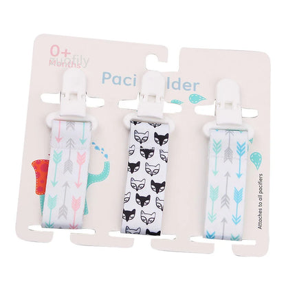 Baby Pacifier Clip Set – 3 Pieces Polyester Clips, 26 cm Length