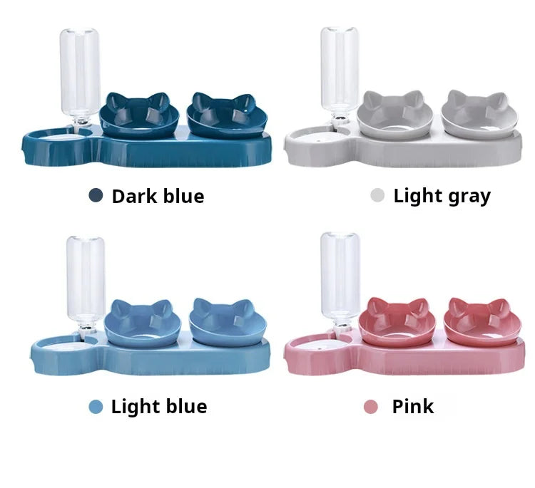 Rounded Plastic Cat Water Dispenser – Easy-Use Pet Drinking Fountain