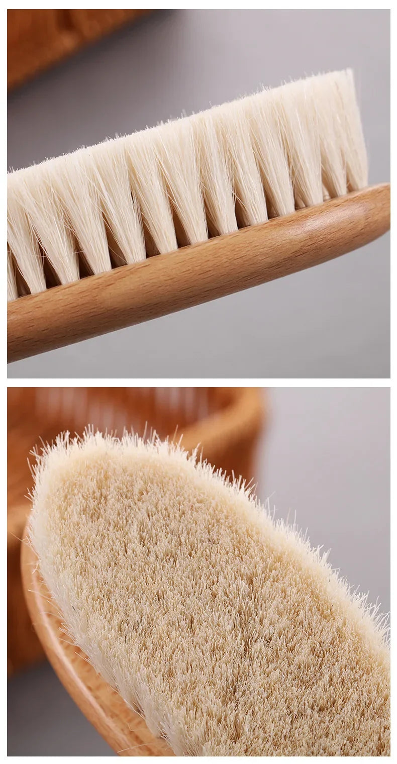 Soft Wool and Nylon Baby Comb – Gentle Hair Brush for Babies and Kids