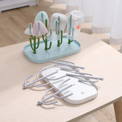 Baby Bottle Drying Rack – Removable ABS & PP Dry Sanitation Rack – Blue, Pink, Beige