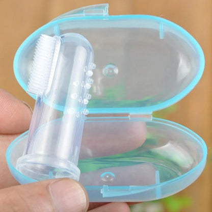 Baby Silicone Toothbrush – Protective Soft Toothbrush for Ages 0-6 Years, BPA and Latex Free