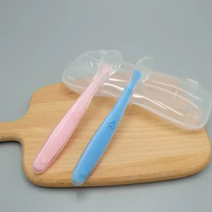 Silicone Baby Spoon and Fork Set – Safe, Latex-Free Flatware for Babies and Kids