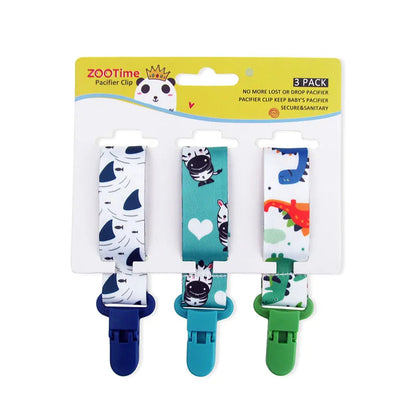 Baby Pacifier Clip Set – 3 Pieces Polyester Clips, 26 cm Length