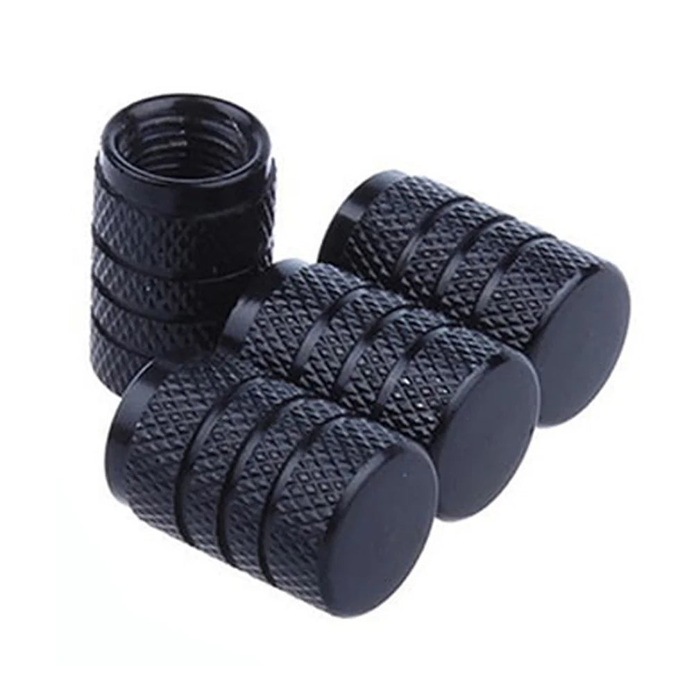 Aluminium Wheel Air Valve Covers – 4pcs Set with O-Ring Seal, Multi-Color