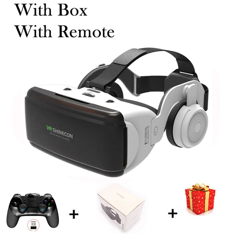 Virtual Reality Headset with Wireless Bluetooth Controller – 3D VR Glasses for Smartphones (4.7–6.1")