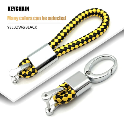 Fashion Retro Leather and Zinc Alloy Keychain – Handwoven Charm for Women