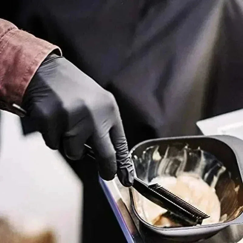Black Nitrile Disposable Gloves – Powder-Free, Touch Screen Compatible, Waterproof – 100pcs Box