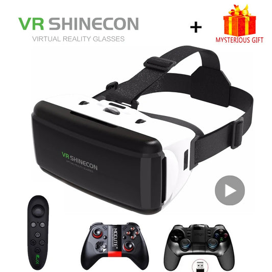 Virtual Reality Headset with Wireless Bluetooth Controller – 3D VR Glasses for Smartphones (4.7–6.1")