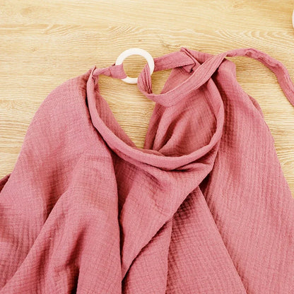 Breathable Cotton Baby Nursing Cover – Maternity Breastfeeding Shawl and Stroller Blanket, 100 × 60 cm