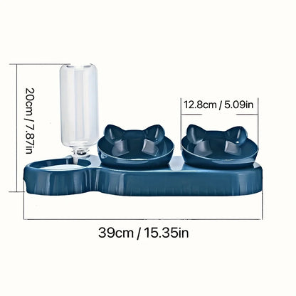 Rounded Plastic Cat Water Dispenser – Easy-Use Pet Drinking Fountain