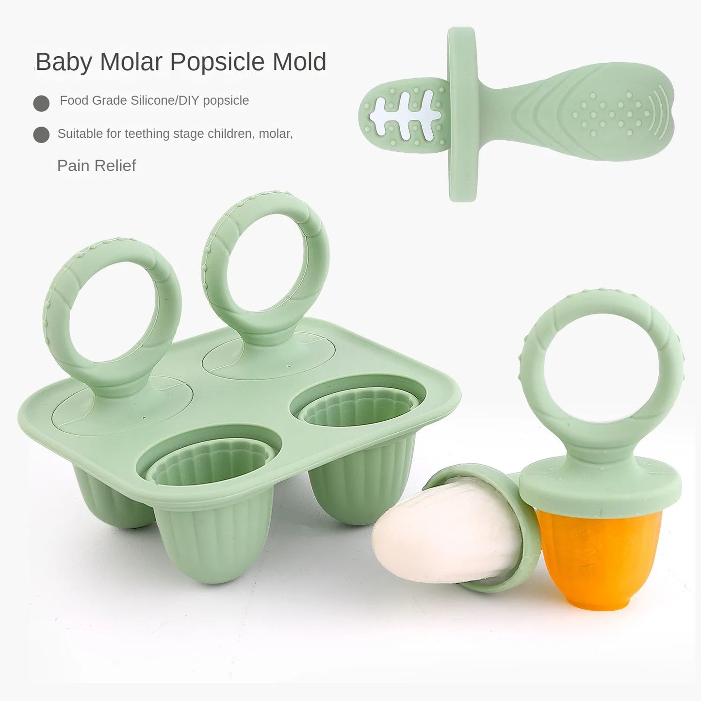 Silicone Baby Food Storage Box – Four-Lattice Design, Safe and BPA-Free