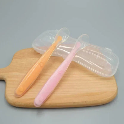 Silicone Baby Spoon and Fork Set – Safe, Latex-Free Flatware for Babies and Kids