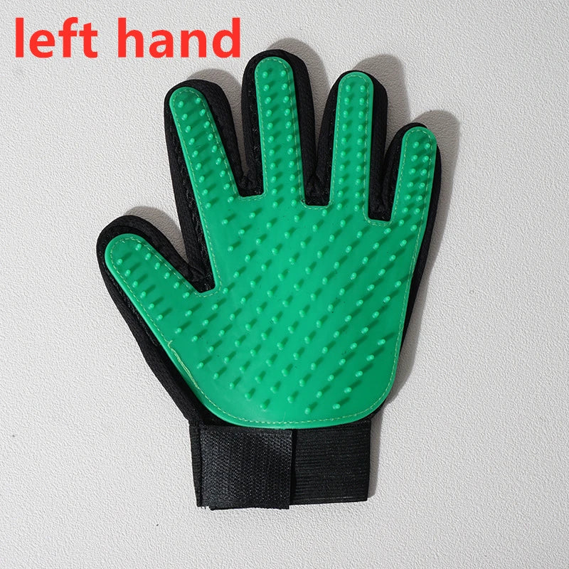 Pet Grooming Glove – Deshedding & Bath Brush for Cats and Dogs – Soft Silicone & Adjustable Fit