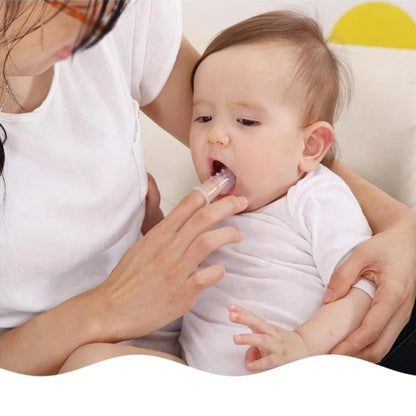 Baby Silicone Toothbrush – Protective Soft Toothbrush for Ages 0-6 Years, BPA and Latex Free