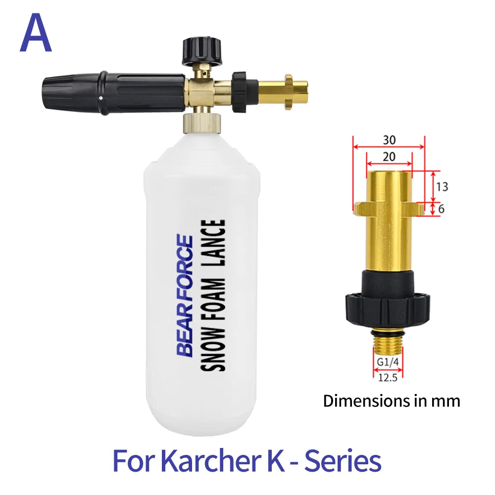 Foam Lance with 1L Bottle – Compatible with Karcher K2 to K7 Pressure Washers