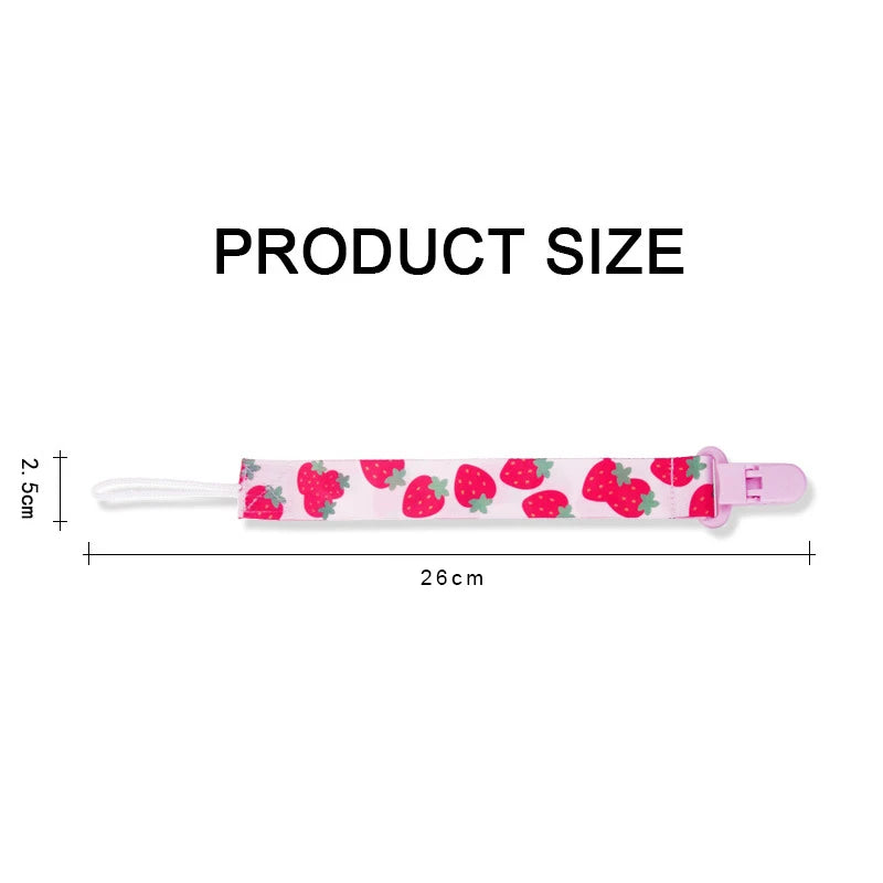 Baby Pacifier Clip Set – 3 Pieces Polyester Clips, 26 cm Length