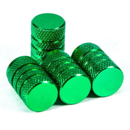 Aluminium Wheel Air Valve Covers – 4pcs Set with O-Ring Seal, Multi-Color