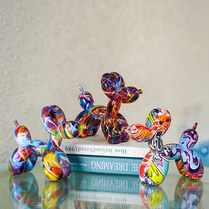 Graffiti Balloon Dog Figurines - Home Decor