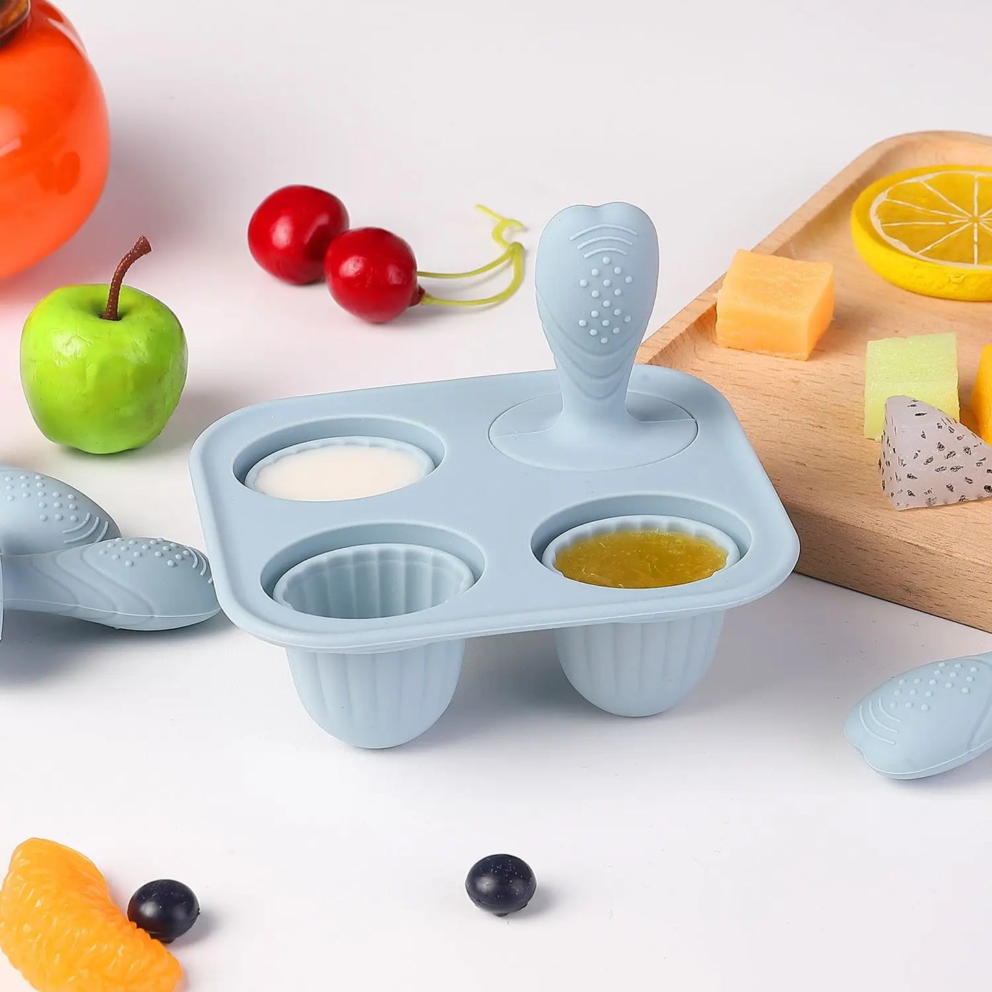 Silicone Baby Food Storage Box – Four-Lattice Design, Safe and BPA-Free