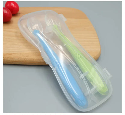 Silicone Baby Spoon and Fork Set – Safe, Latex-Free Flatware for Babies and Kids