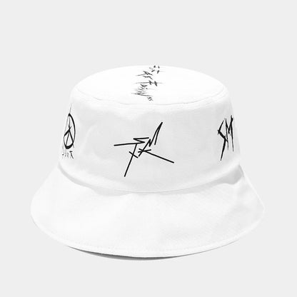 Summer Cotton Bucket Hat - Graffiti Design